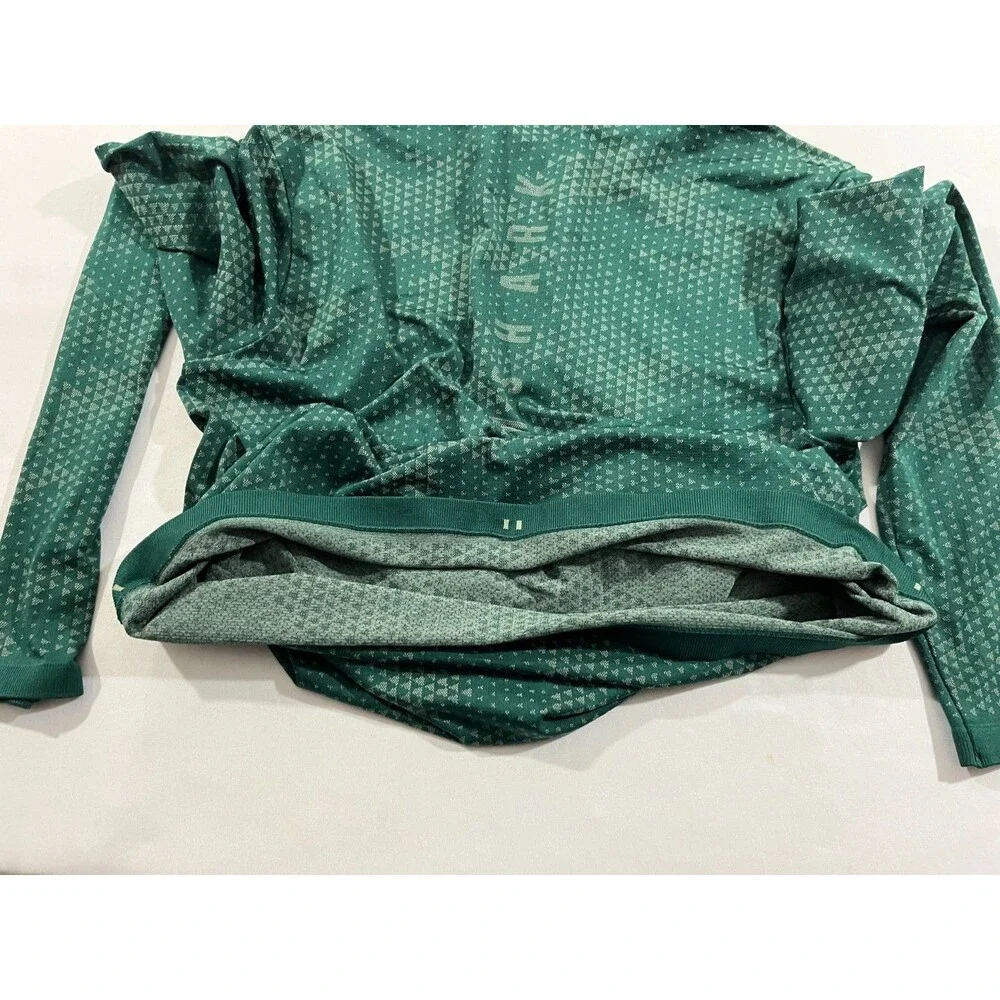 Gymshark Mens Sport Slim Apex Green 1/4 Zip Pullover Shirt Long Sleeve Top Sz S - Picture 7 of 7